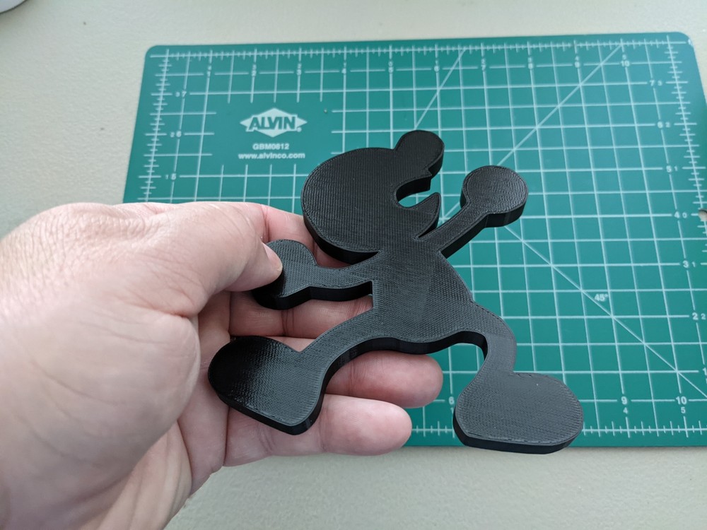 Mr Game and Watch 3D printed solid color