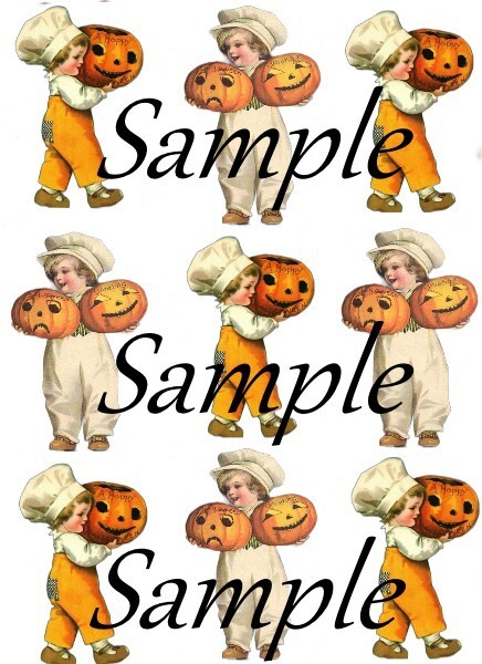 Halloween Vintage Boys Waterslide Decals