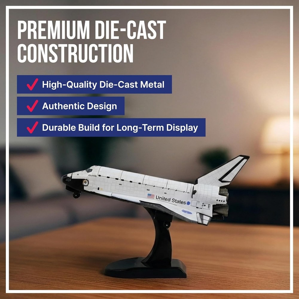 Authentic NASA Orbiter Space Shuttle Atlantis Model with Display Stand - 1:300