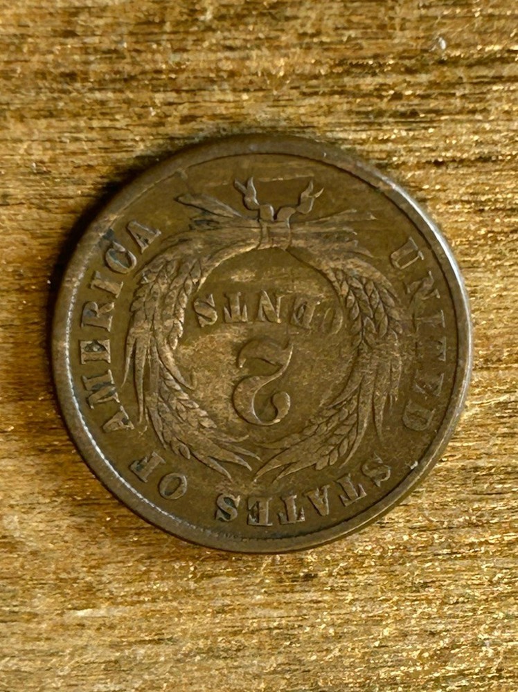 1864 Two Cent Piece VG+ (Die Rotation)