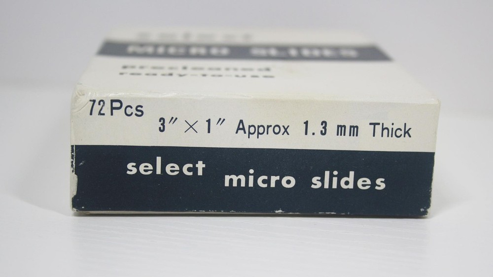 Select Micro Branded Microscope Slides Partial Box Vintage