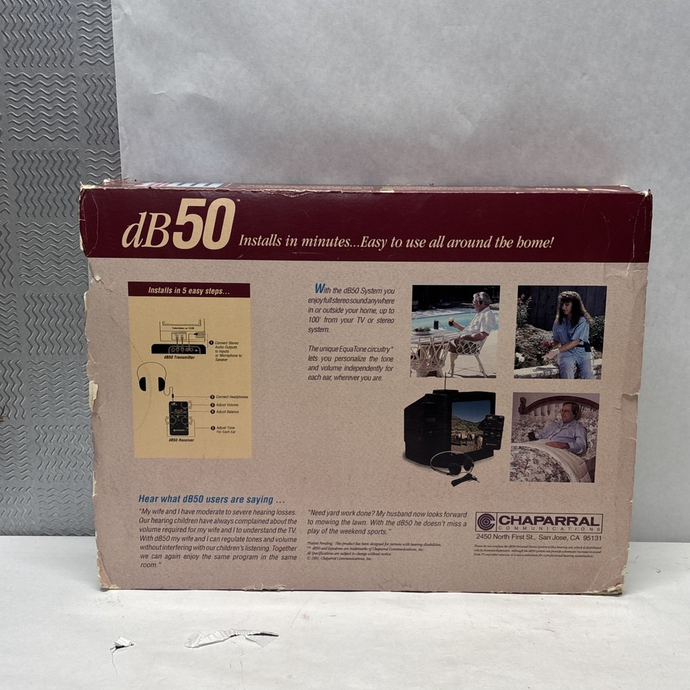 Chaparral Communication dB50 Transmitter Personal Stereo System & Receiver Used