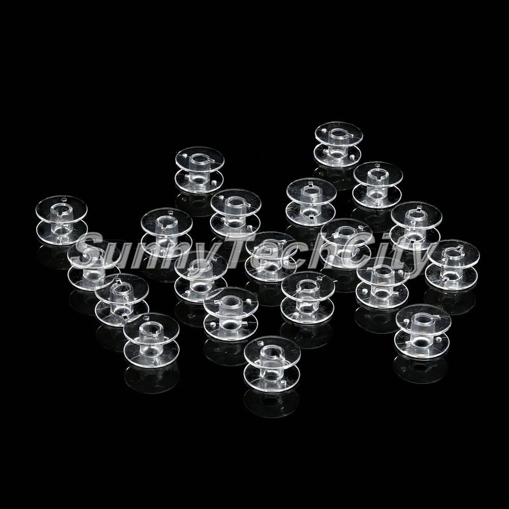 10X Clear Empty Thread Bobbin String Sewing Machine Spool for Sewing Machine