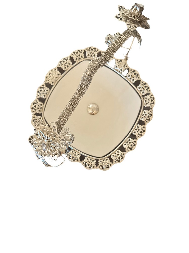 Vintage Silver Plated Serving Dish With Holder
