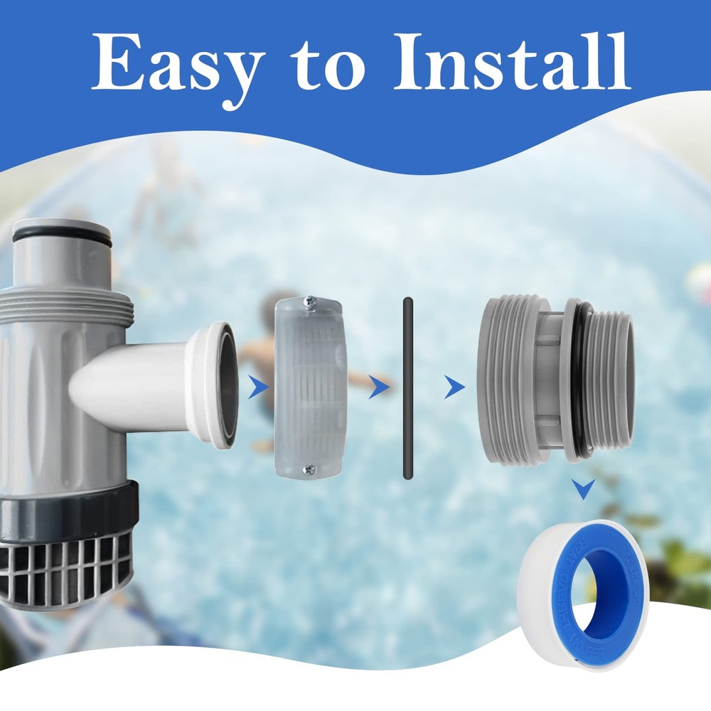 PalpitateC 4560 Pool Hose Conversion Kit Compatible with Intex 2 Pack, 1 set