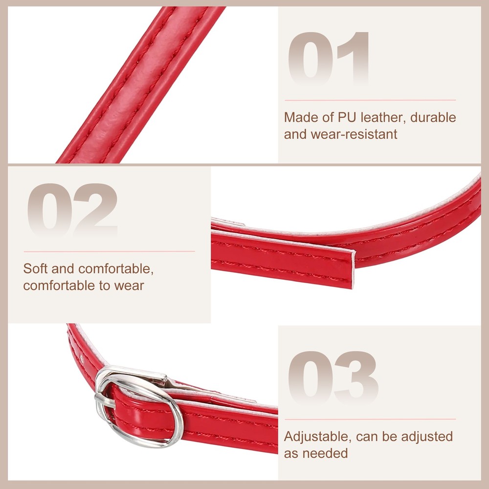 2 Pair Replacement Ankle Strap for Heels Shoe Band, Red