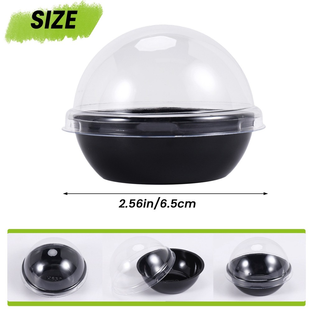 50 Pack Clear Plastic Cupcake Container, Individual Packaging Treat Boxes4250