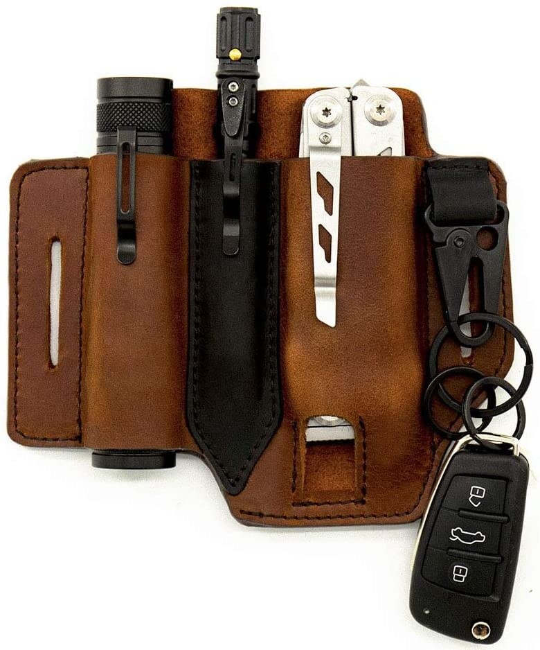 Multitool Genuine Leather Sheath EDC Pocket Organizer Tool Holder