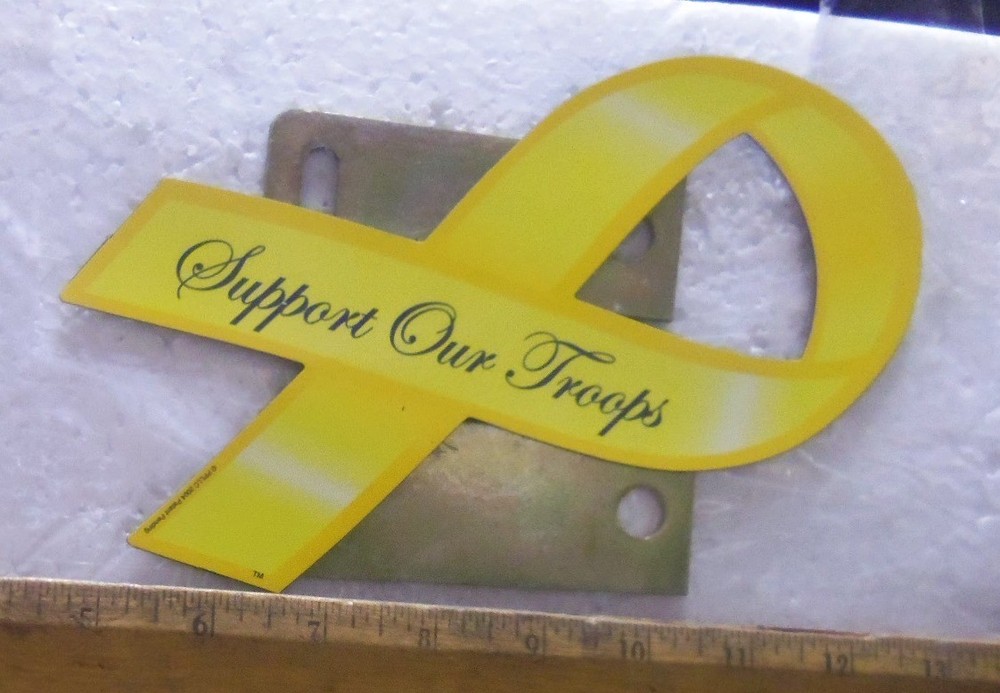 Large "Support Our Troops" Yellow Ribbon Magnet