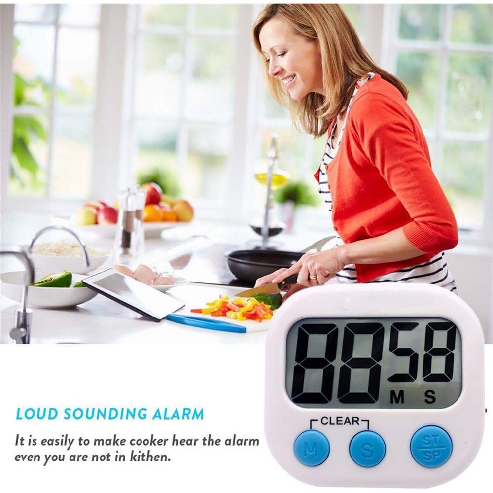 Digital Kitchen Cooking Timer Also Used Magnetic Countdown Timer for Exercise