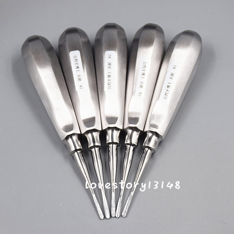 Dental Root Elevator Straight Extracting Luxating Apical Loosen Tip #1-#5