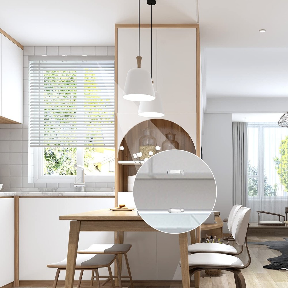 12 Clear Plastic Valance Clips for 2-Inch Horizontal Blinds - 12 Pack