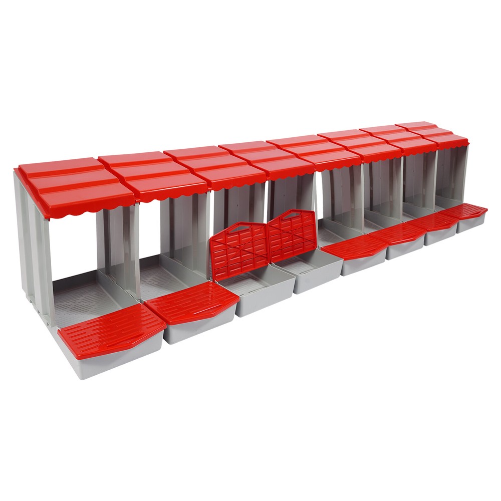 8-Compartment Chicken Nesting Box with Egg Collection Chicken Laying Boxes Farm