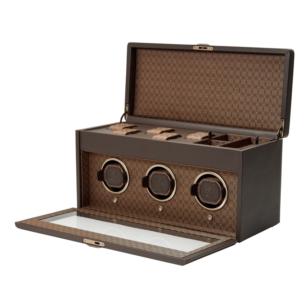 WOLF Earth Triple Watch Winder- Coffee