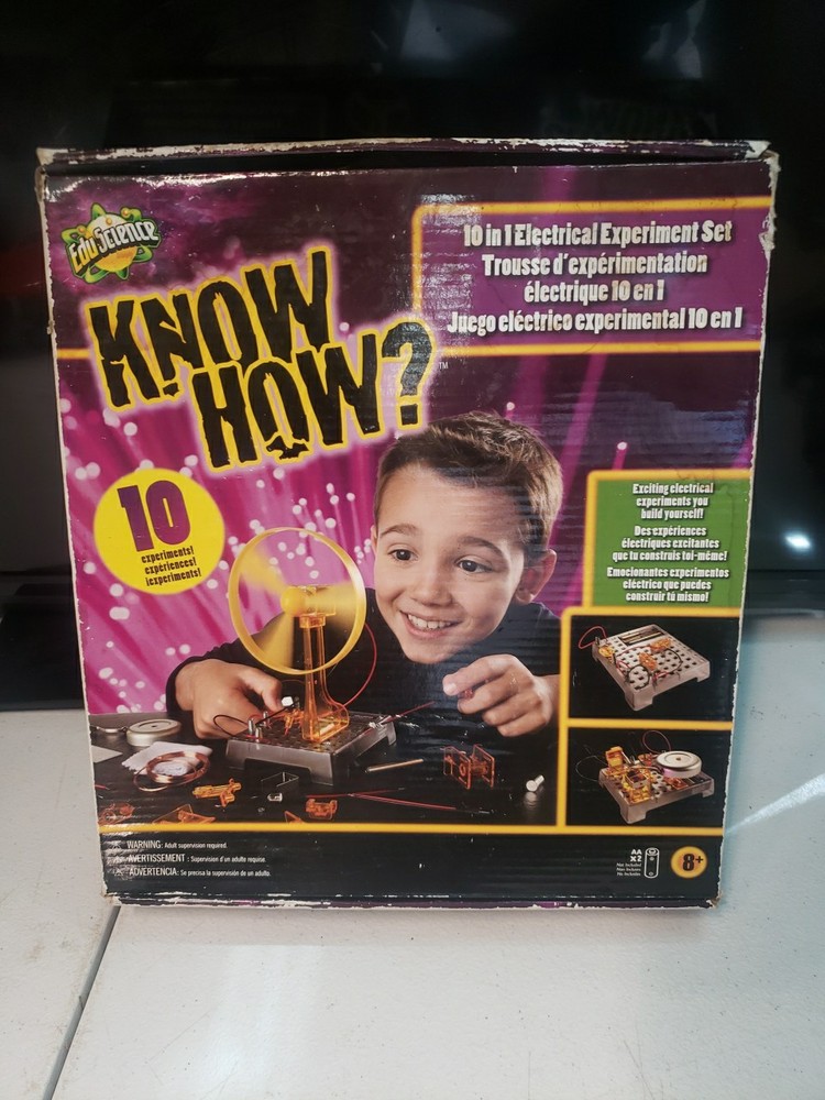Eduscience Know How 10 in 1 electrical experiment set New Open Box Sealed Inside