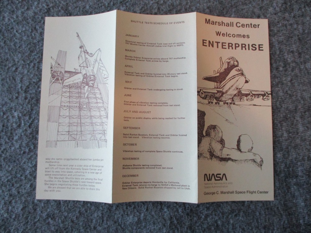 NASA MSFC SPACE SHUTTLE ORBITER VIBRATION TESTING PRESS RELEASE- 1st GEN PHOTOS+