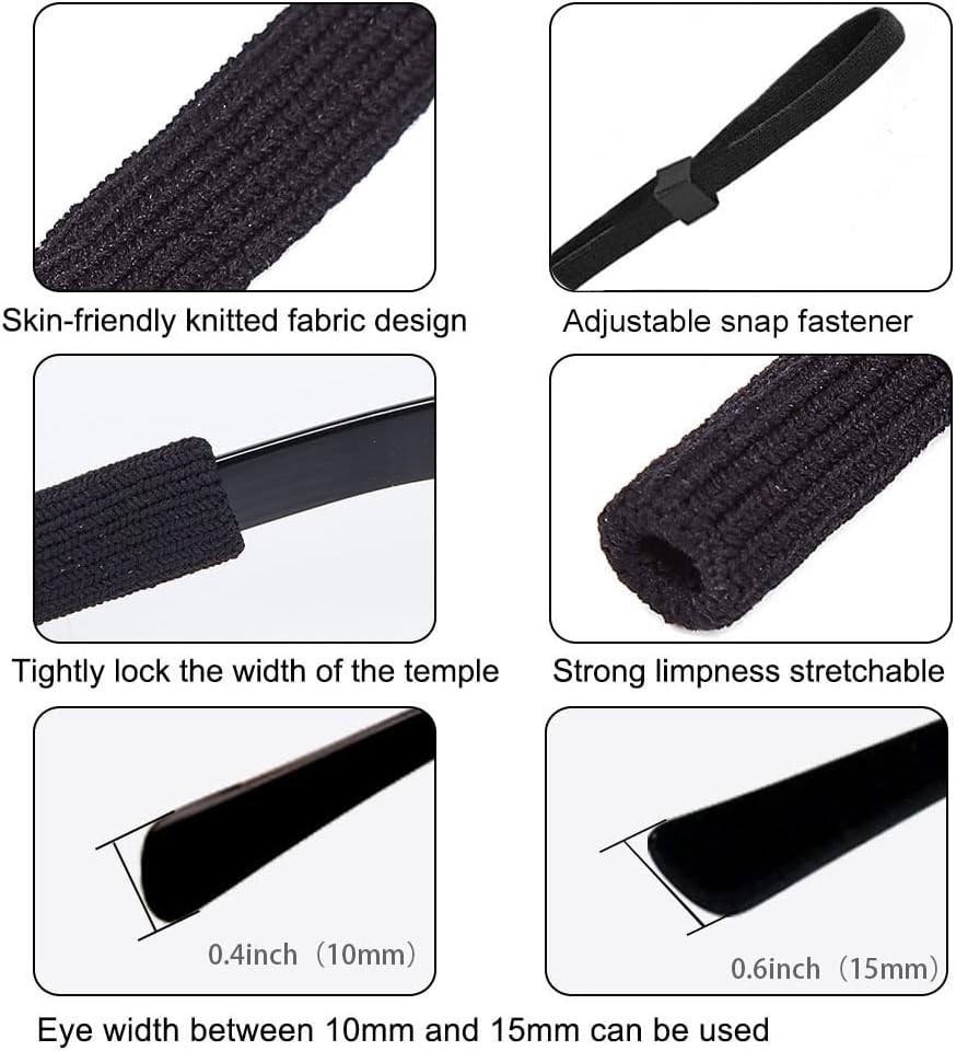 Versatile Eyewear Retainer Cord – 6-Pack Adjustable Straps for Every Activity