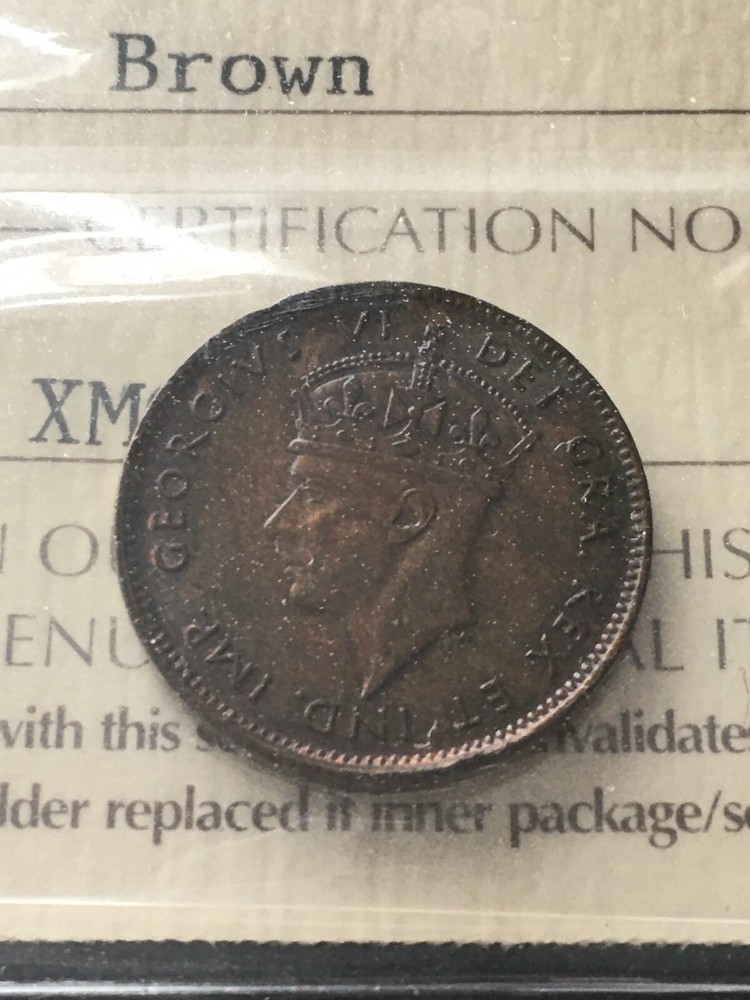 1944c, ICCS Graded Newfoundland, Small One Cent, **MS-60**