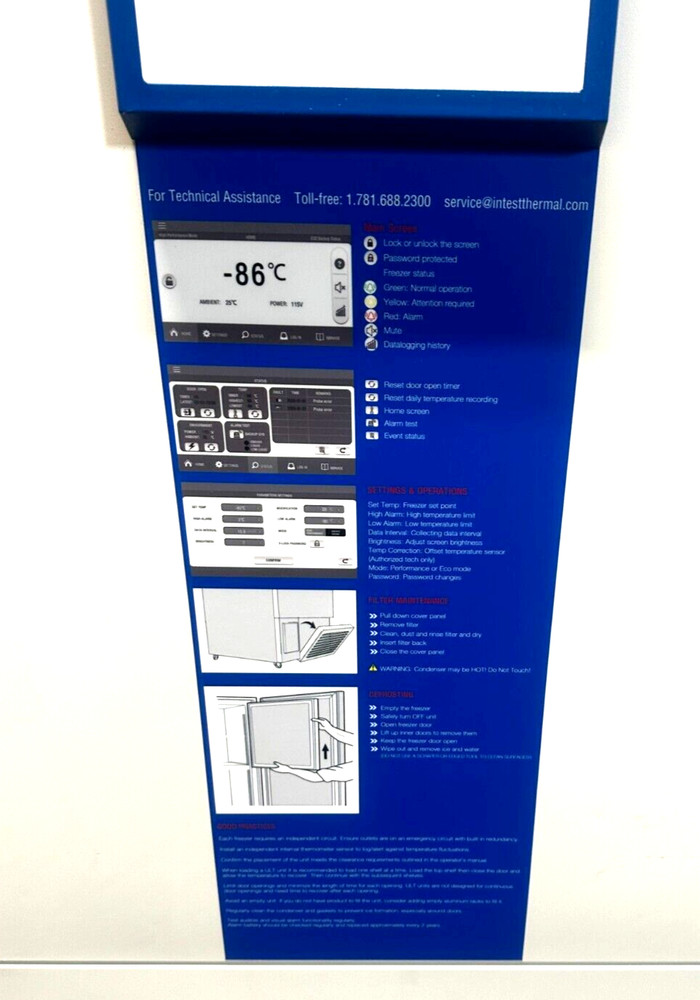 North Sciences Tec2 ULT Freezer -40 -86C Dual Redundant Compressor TEC8530W-NA