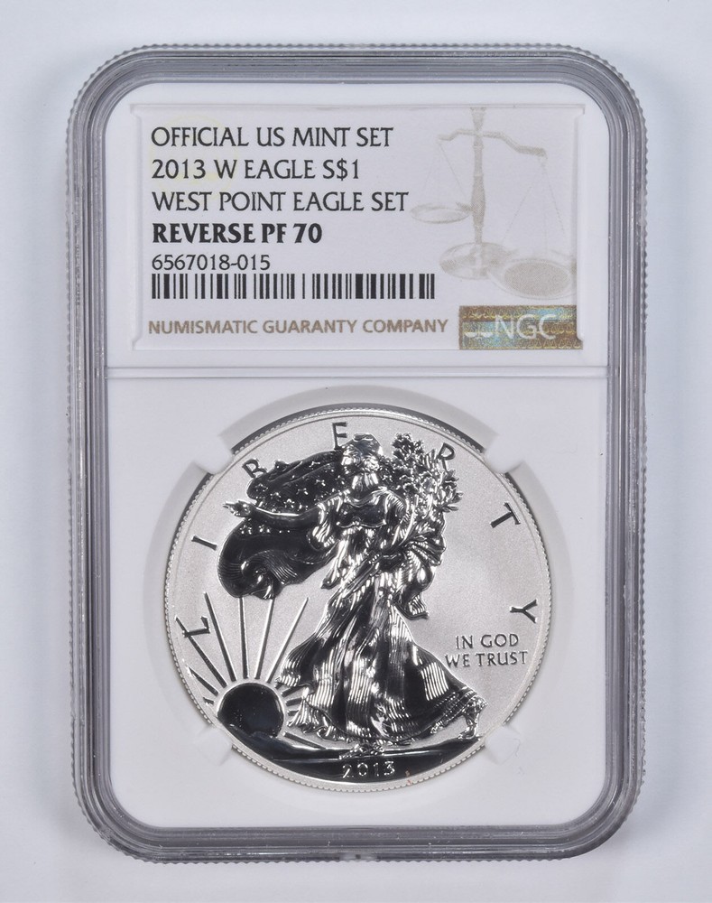 2013-W PF70 REVERSE American Silver Eagle West Point Set NGC Brown Label