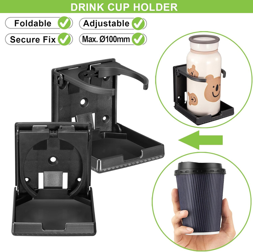 2pcs Boat Cup Holder Suitable for Most Size Mugs Water Bottle Drink 2.36-3.94...