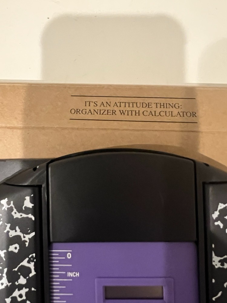Rare Avon Smart 3 Ring Binder Organizer Hidden Compartment - Calc