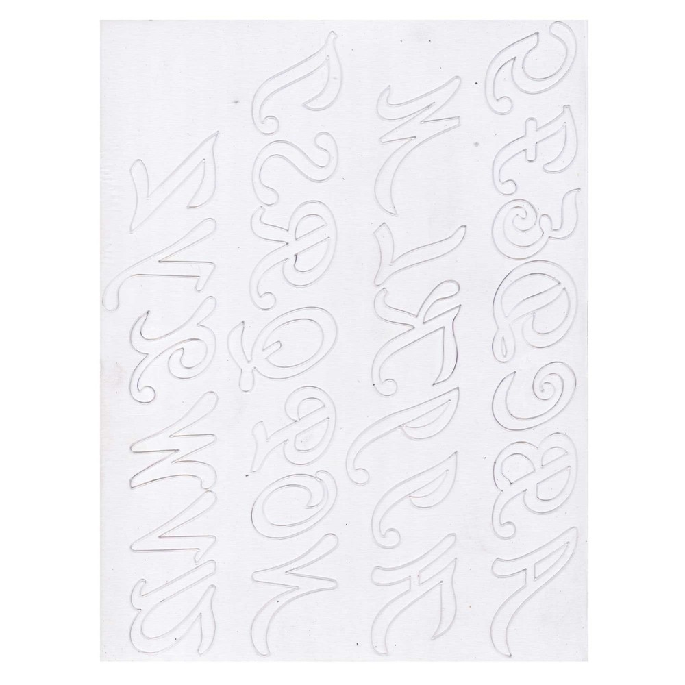 1-1/4" Cursive Alphabet Reusable Leather Tooling Pattern MakerAid® 78904-37-IV