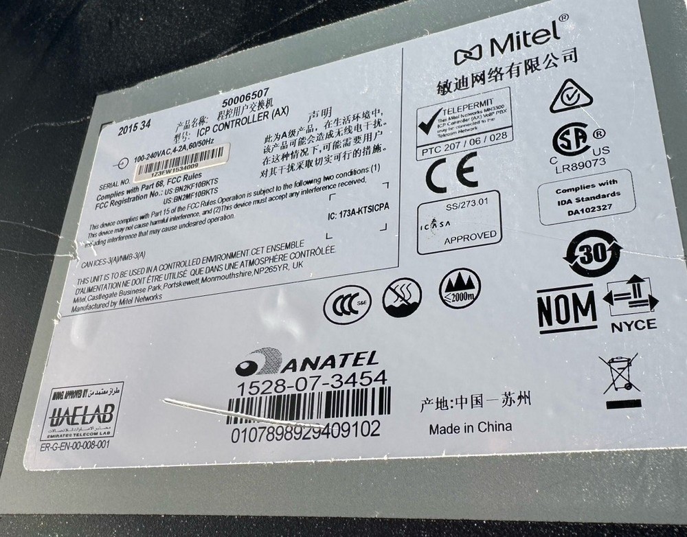 Mitel AX Controller System W/7 Modules 50006507