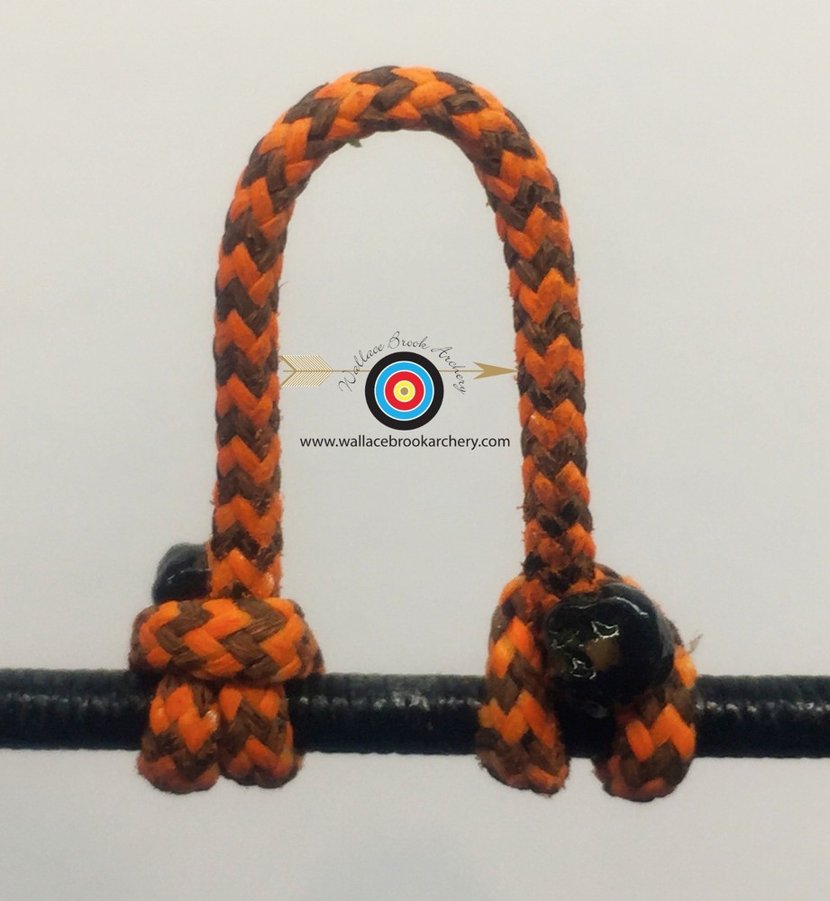 1 Pack- Speckled  Sunset Orange/Black  Archery Release Bow String D Loop,BCY #24