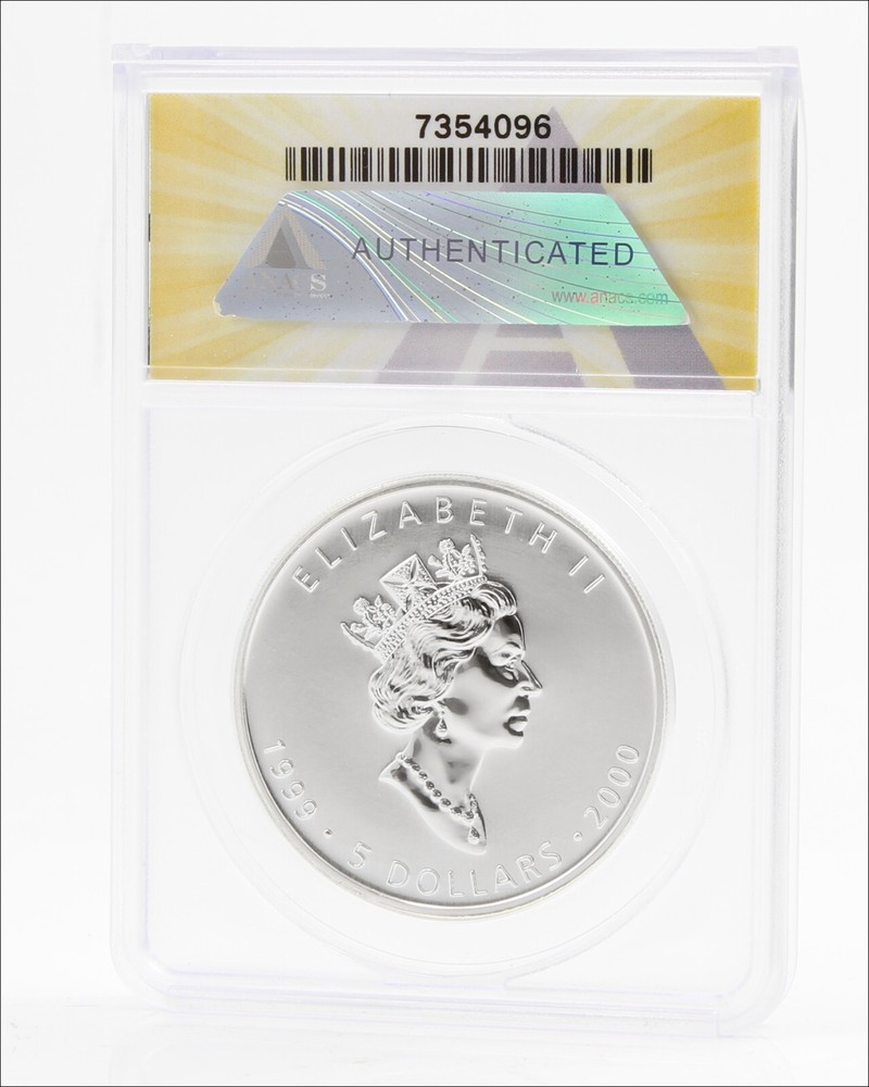 1999 - 2000 MS68 ANACS CANADA .9999 Silver Maple Leaf Coin - Fireworks Privy -