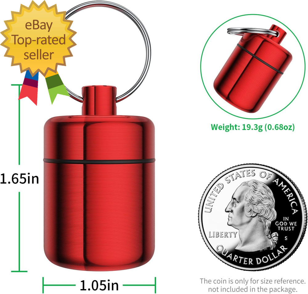Ear Plug Carrying Case Keychain(2 Pack) Small Waterproof Metal Earplug