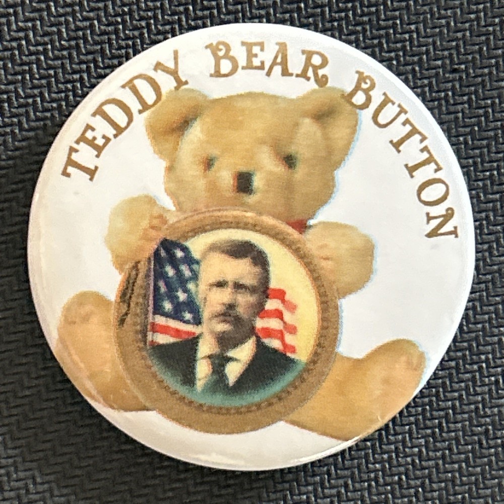 TEDDY BEAR BUTTON 1 3/4” pinback button pin