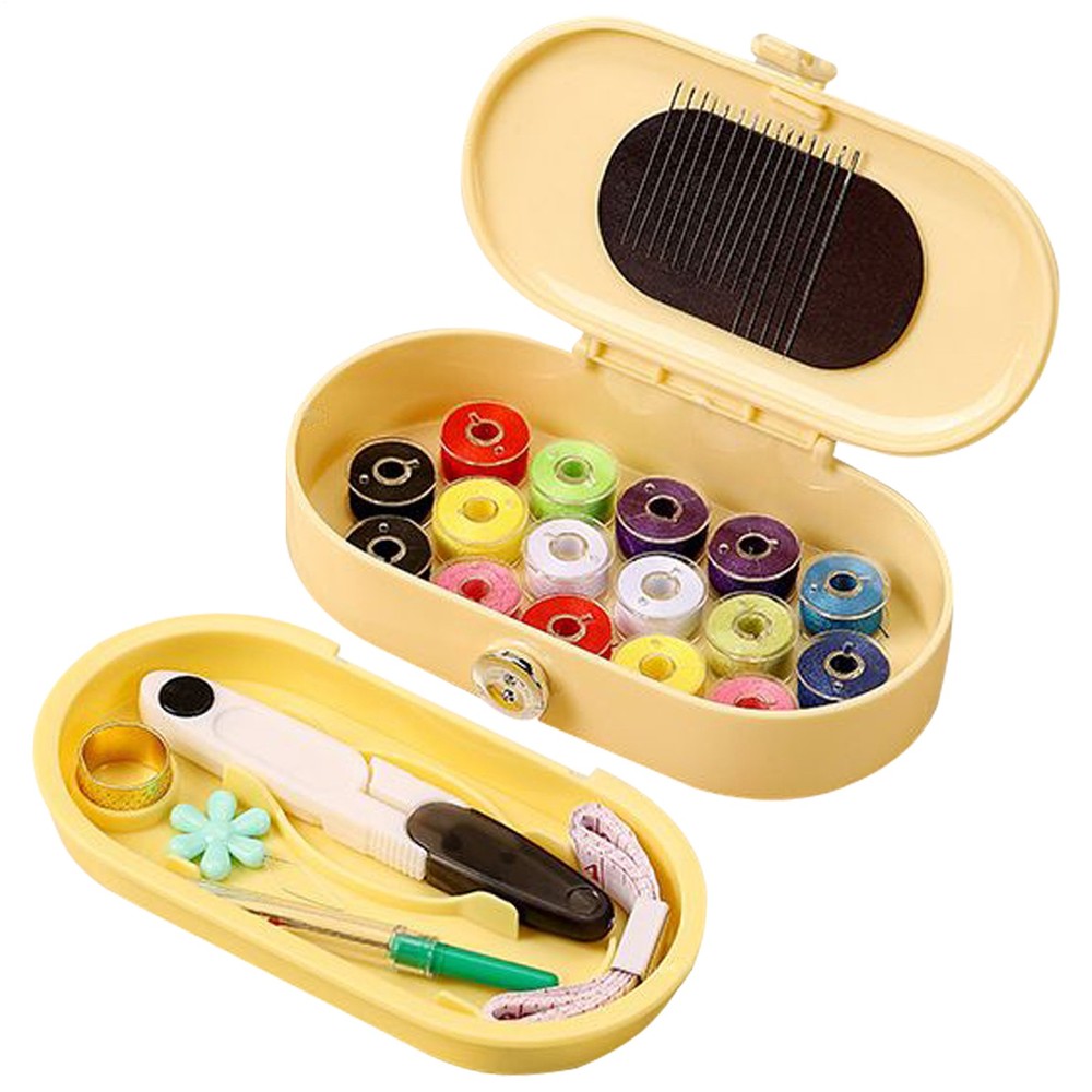 Sewing Kit Basic 21 Piece Portable Stitching Supplies with Storage Box