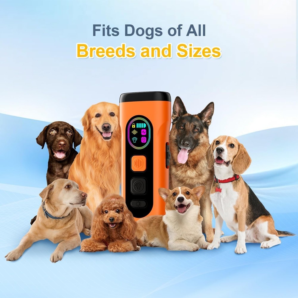 LED Flashlight Ultrasonic Bark Control Device - Safe & Portable for Dog Training