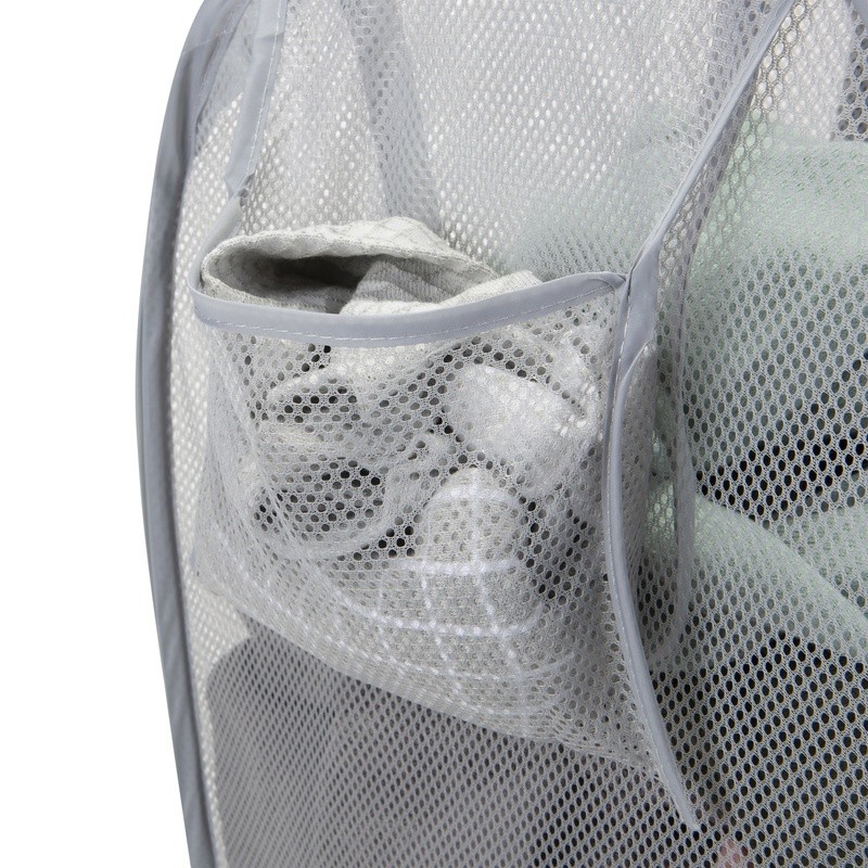 Dual Pop Up Laundry Hamper Mesh Storage Lightweight Folding for Laundry Sorting