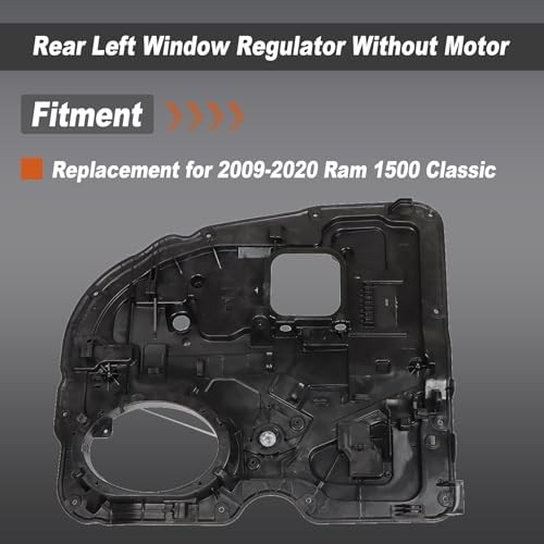 Rear Left Window Regulator Driver Side Without Motor Replacement for Ram 1500