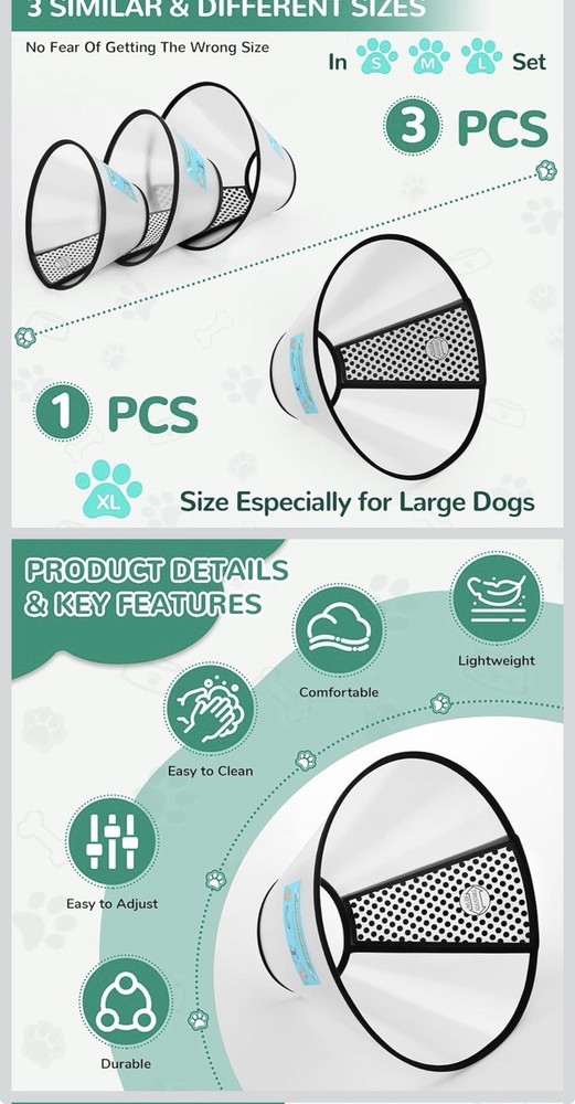 3 PCS Flexible Plastic Cone for After-Surgery Size Medium