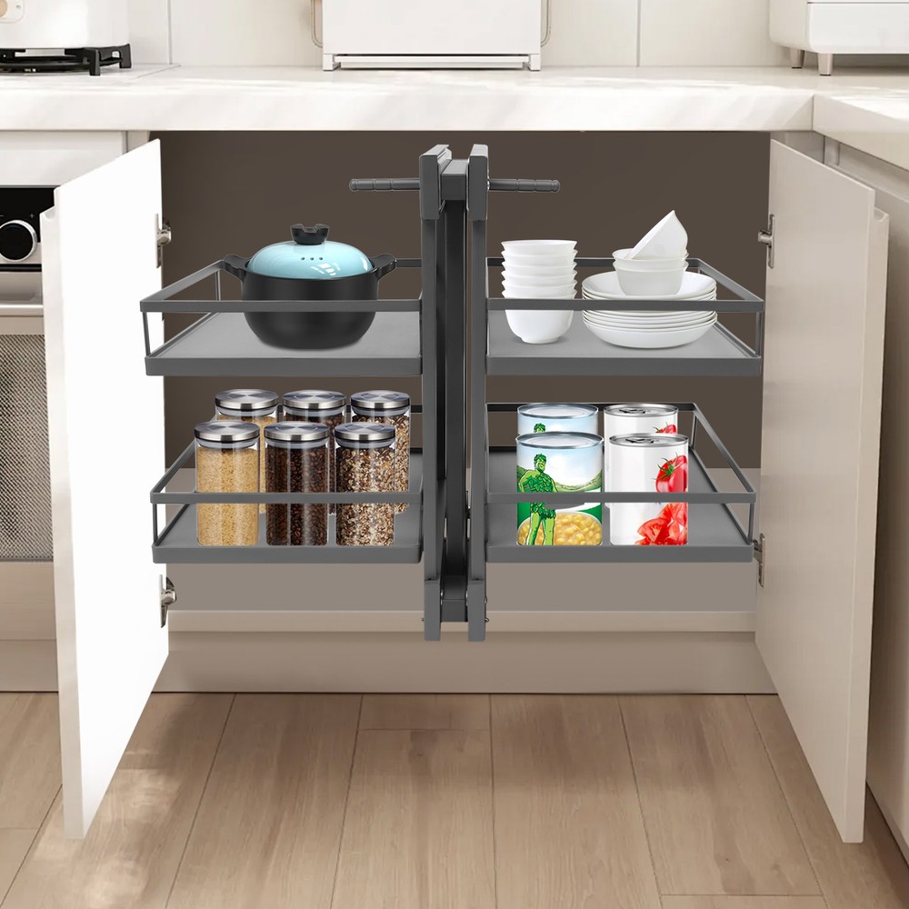 Cabinet Pull-out Storage Rack Pull Out Corner Organizer for Kitchen Cabinet