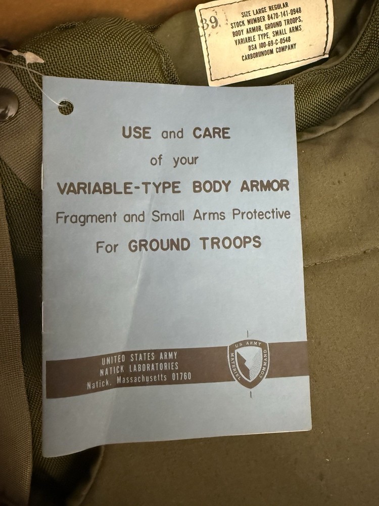 Vietnam Variable Body Armor New In Original Box Large Regular