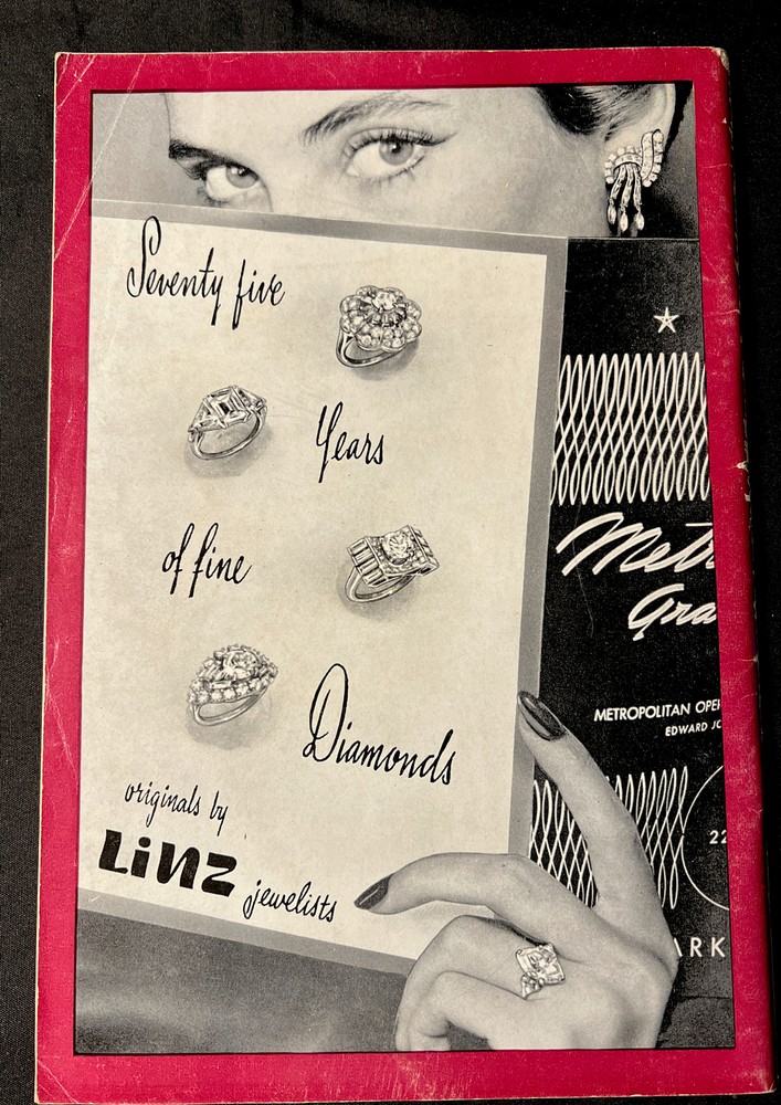 1952 DALLAS Texas Metropolitan OPERA Program Packed w Great ADS Advertising