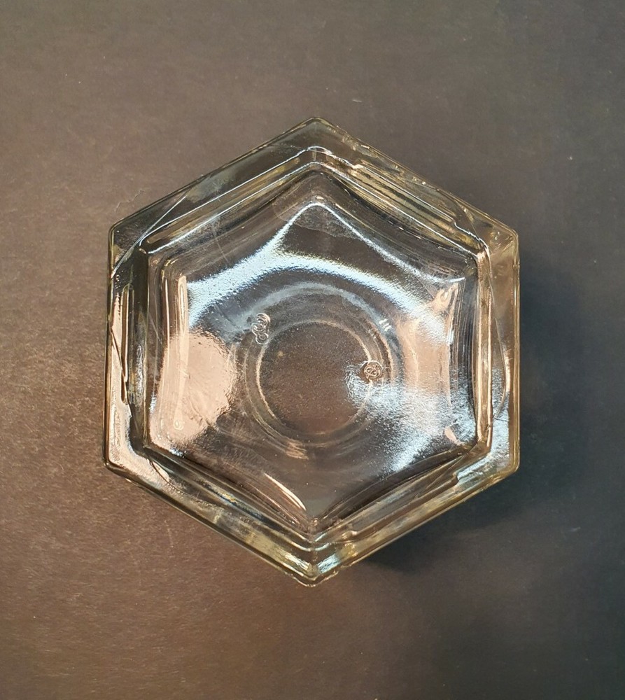 Hexagonal Clear Glass Vial Without Cap