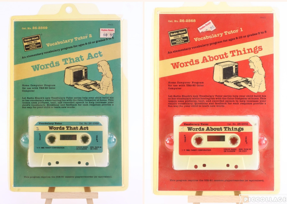 Words That Act & About Things Computer Program Cassette Radio Shack TRS-80 Tandy
