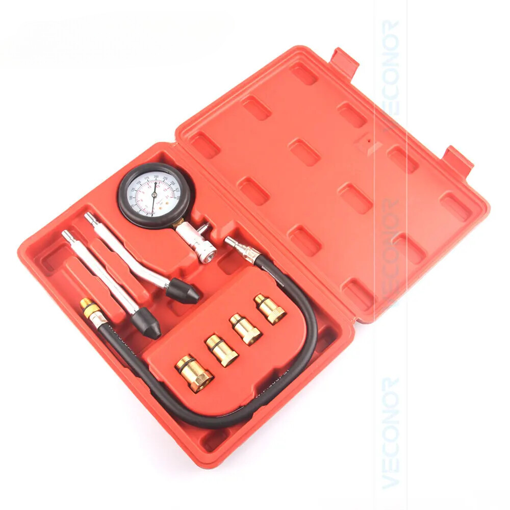 Engine Oil Compression Gauge Tester Set Cylinder Diagnostic Tool for Motorcycle