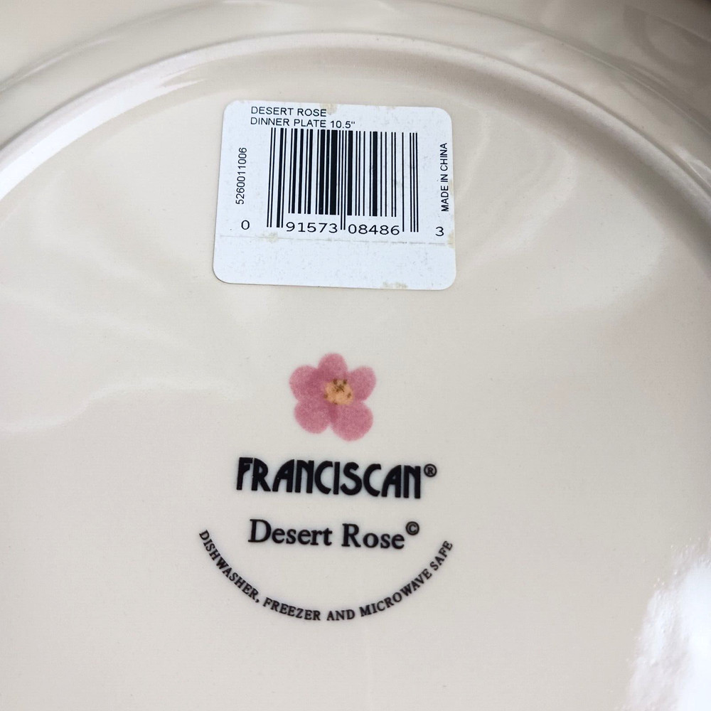 FRANCISCAN DESERT ROSE 5 PIECE DINNER SET