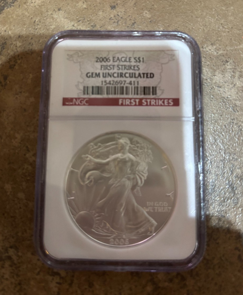 2006 Silver Eagle $1 NGC Gem Uncirculated First Strikes