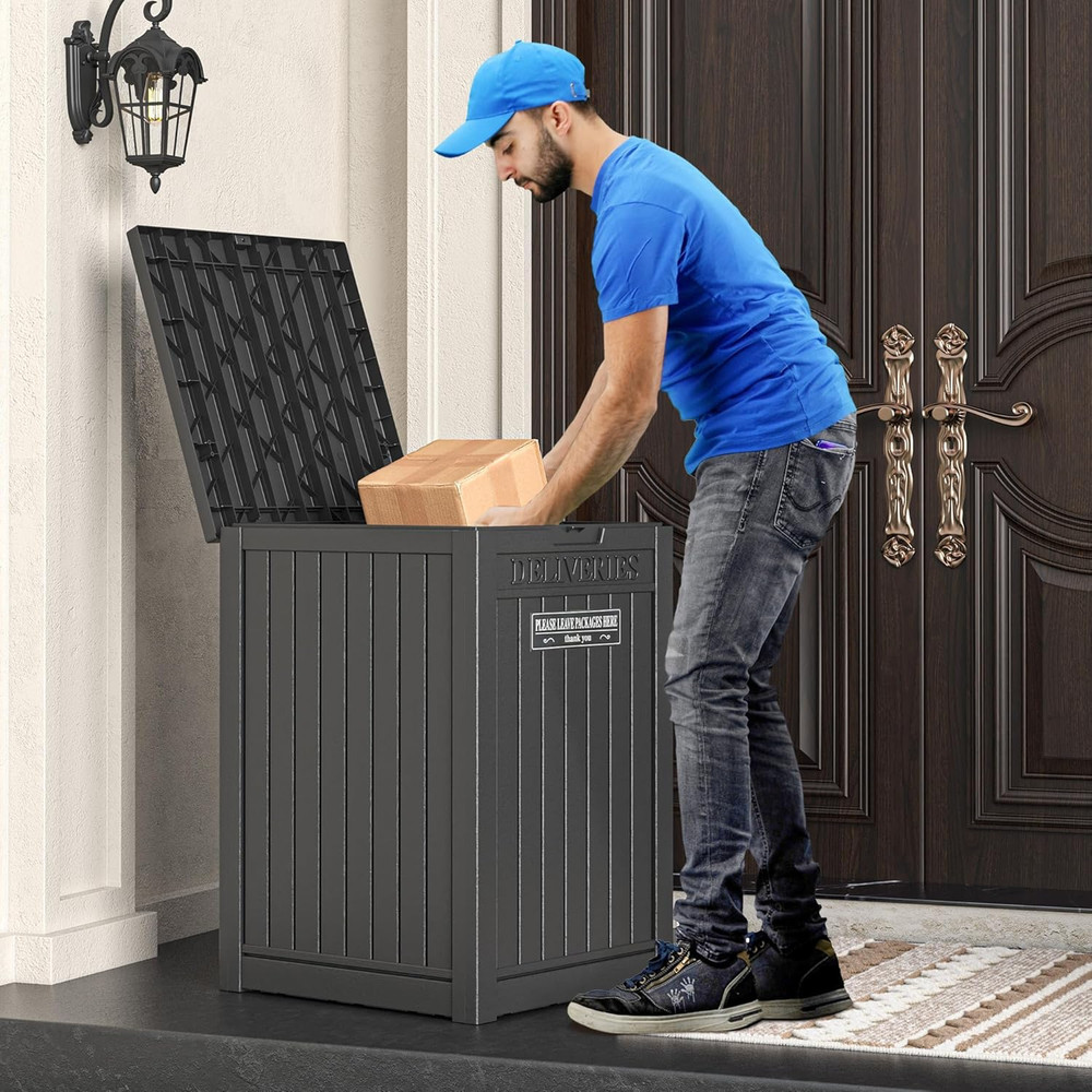 Package Delivery Box for Outside, 48 Gallon Storage with Lockable Secure, Large
