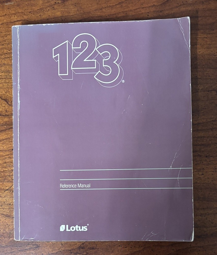 Vintage Lotus 123 Reference Manual 1985