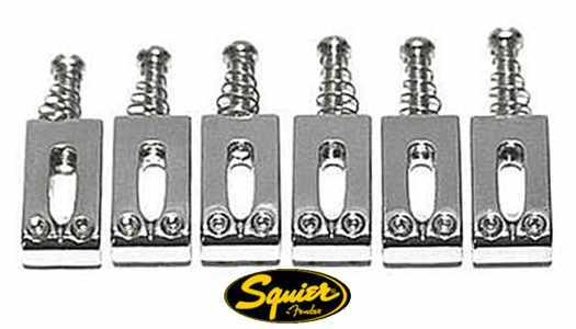 FENDER SQUIER AFFINITY STRATOCASTER HIGH QUALITY MODERN CHROME BRIDGE SADDLES