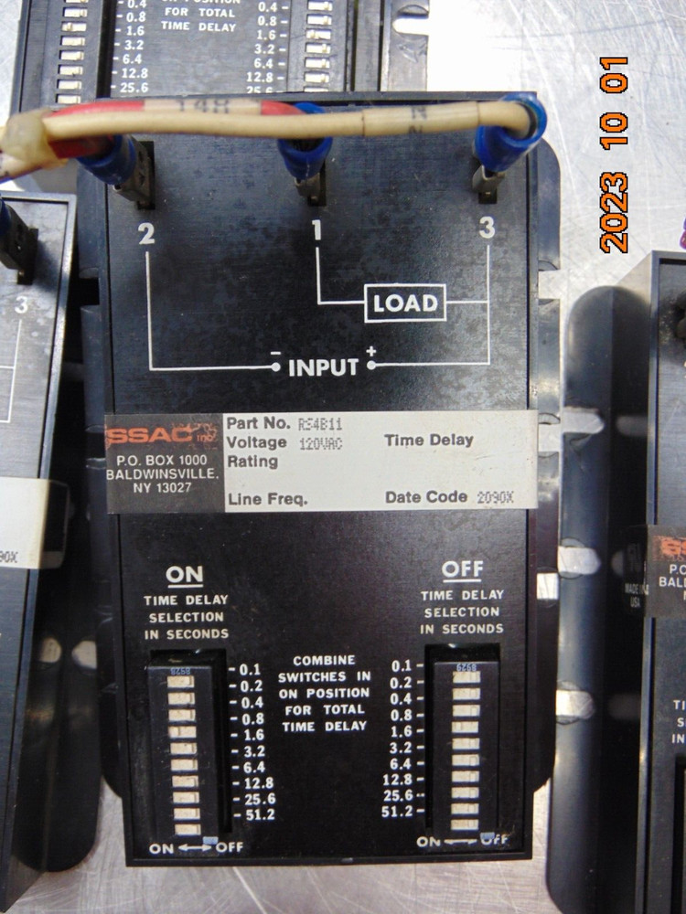 (1) SSAC RS4B11 Repeat Cycle Timer 120VAC TIME DELAY