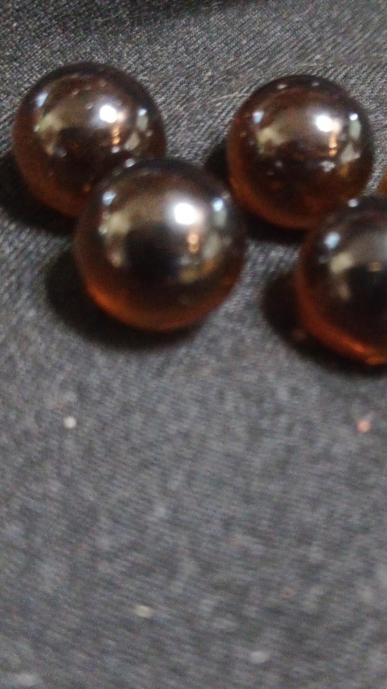 Set of5 vintage root beer Brown micro marbles Machine Made